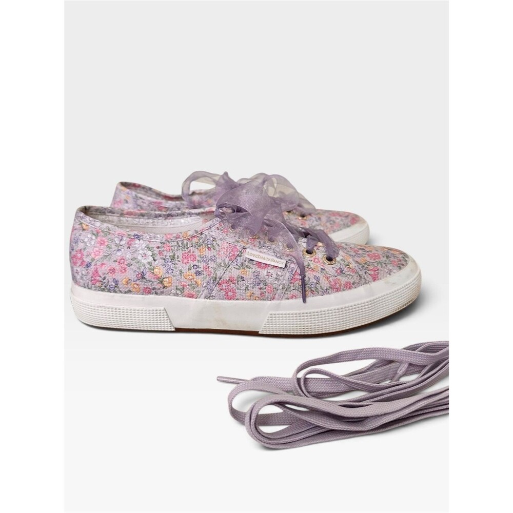 Superga x LoveShackFancy Whimsy Tulle Floral Sneakers Size 41 9.5